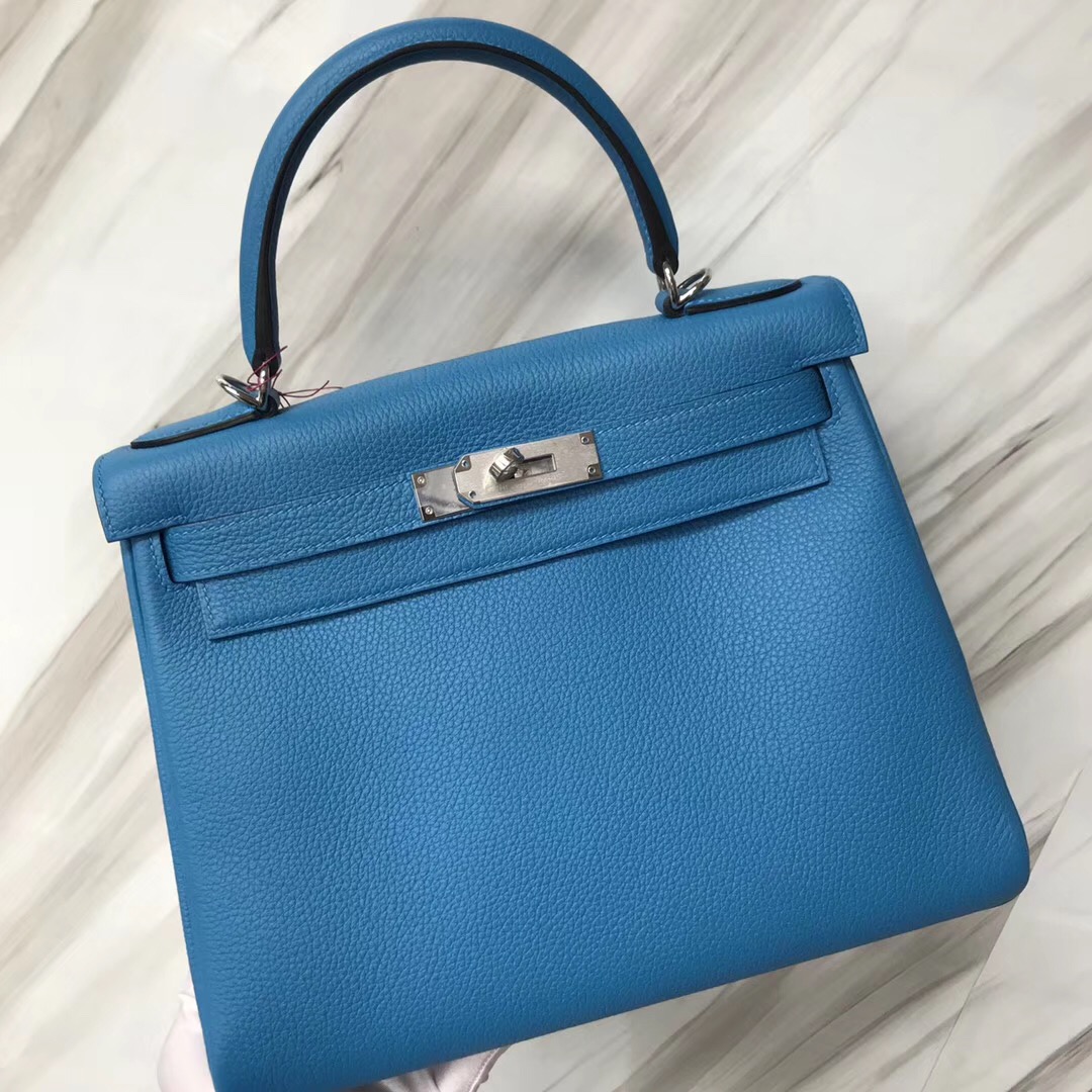 愛馬仕阿聯酋官網 凱莉包 Hermes Kelly 28cm B3坦桑尼亞藍Blue Zanzibar