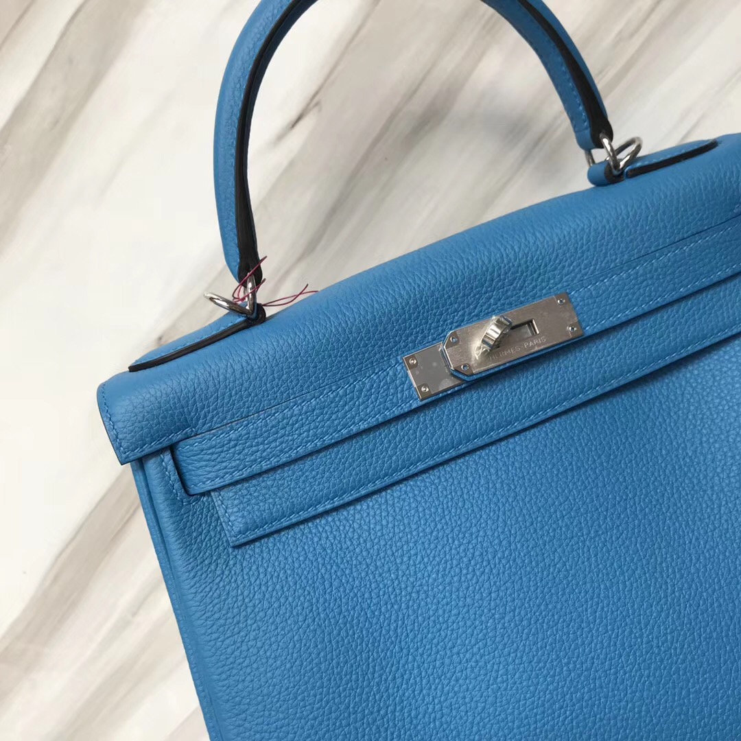 愛馬仕阿聯酋官網 凱莉包 Hermes Kelly 28cm B3坦桑尼亞藍Blue Zanzibar