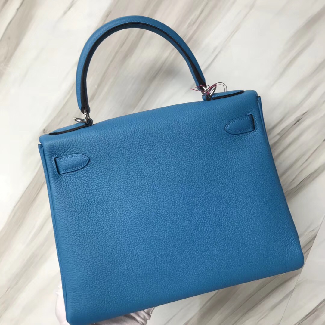 愛馬仕阿聯酋官網 凱莉包 Hermes Kelly 28cm B3坦桑尼亞藍Blue Zanzibar