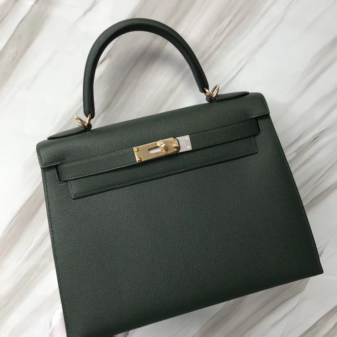 新加坡哪裏的愛馬仕包包不用配貨 Hermes Kelly 28cm 2Q Vert Amclais 英國綠