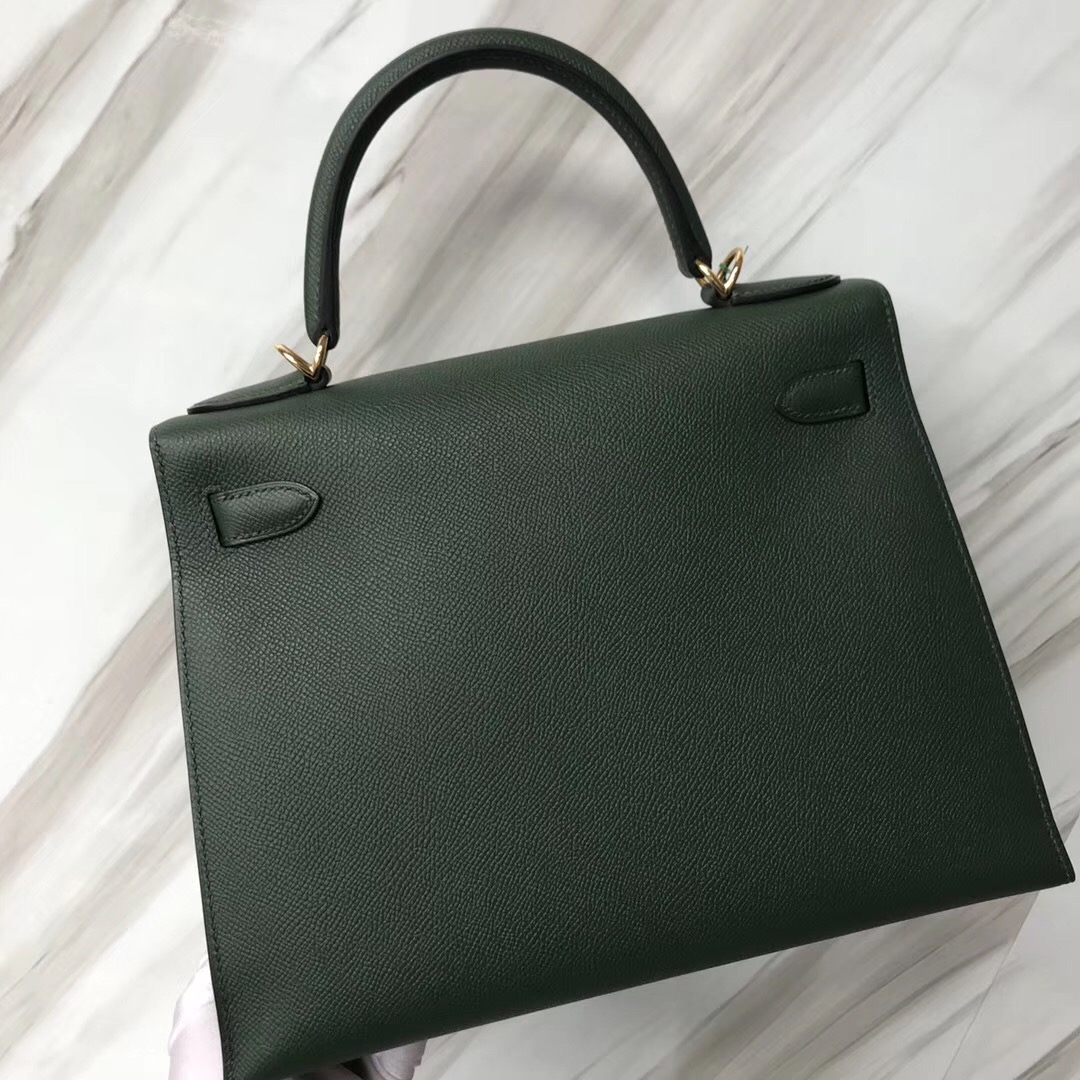 新加坡哪裏的愛馬仕包包不用配貨 Hermes Kelly 28cm 2Q Vert Amclais 英國綠