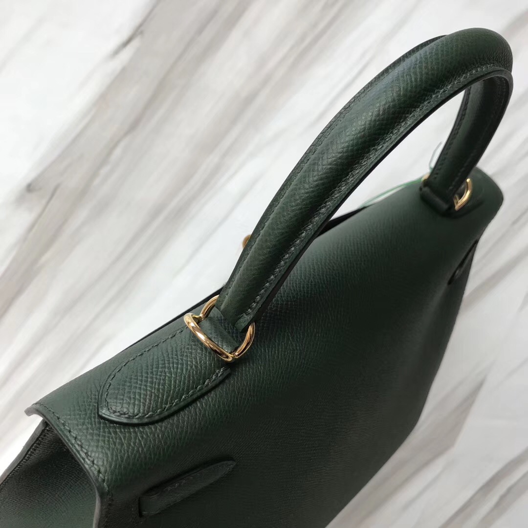 新加坡哪裏的愛馬仕包包不用配貨 Hermes Kelly 28cm 2Q Vert Amclais 英國綠