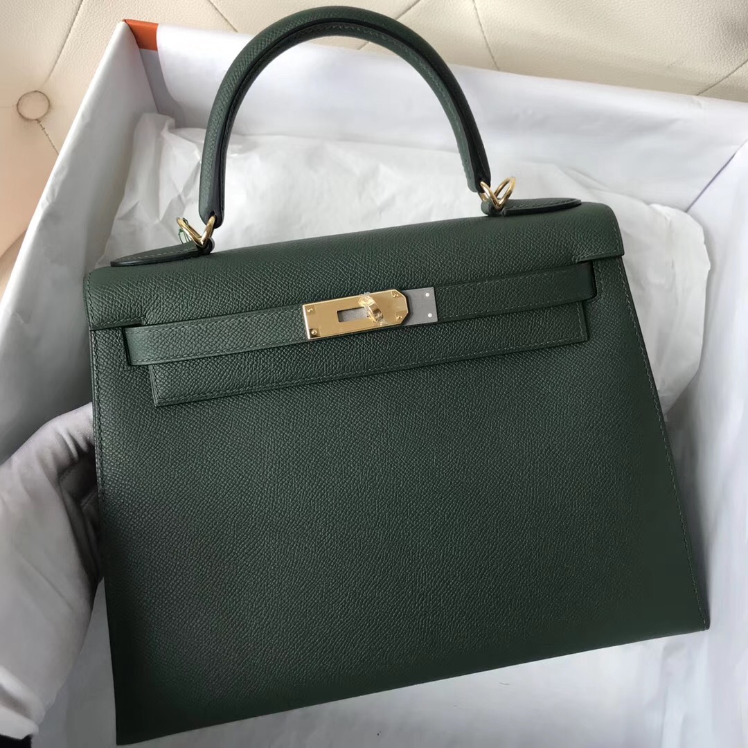 新加坡哪裏的愛馬仕包包不用配貨 Hermes Kelly 28cm 2Q Vert Amclais 英國綠