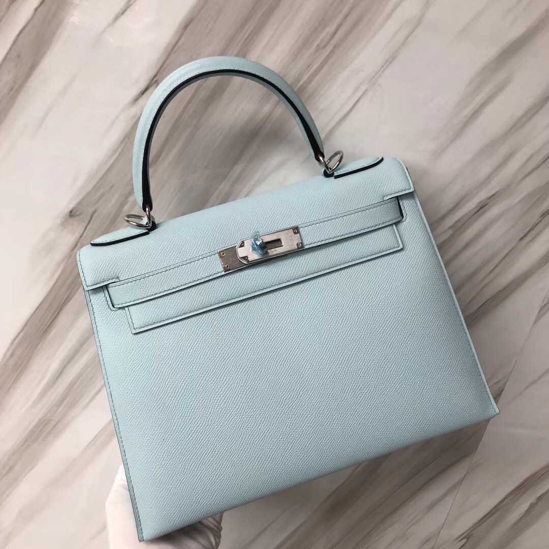 加拿大愛馬仕凱莉包包官網 Hermes Kelly 28cm U2 Bleu Zephyr 微風藍