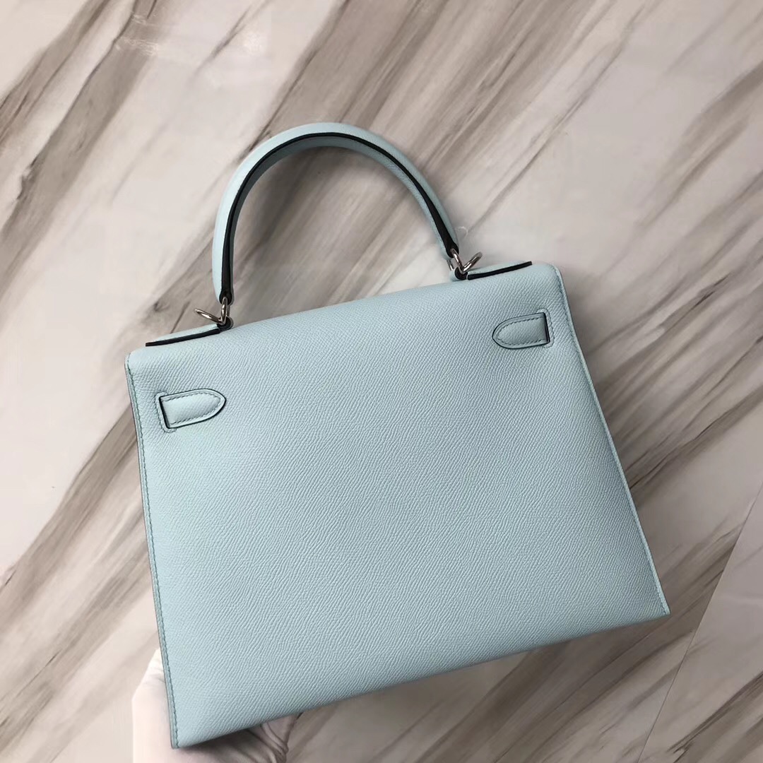 加拿大愛馬仕凱莉包包官網 Hermes Kelly 28cm U2 Bleu Zephyr 微風藍