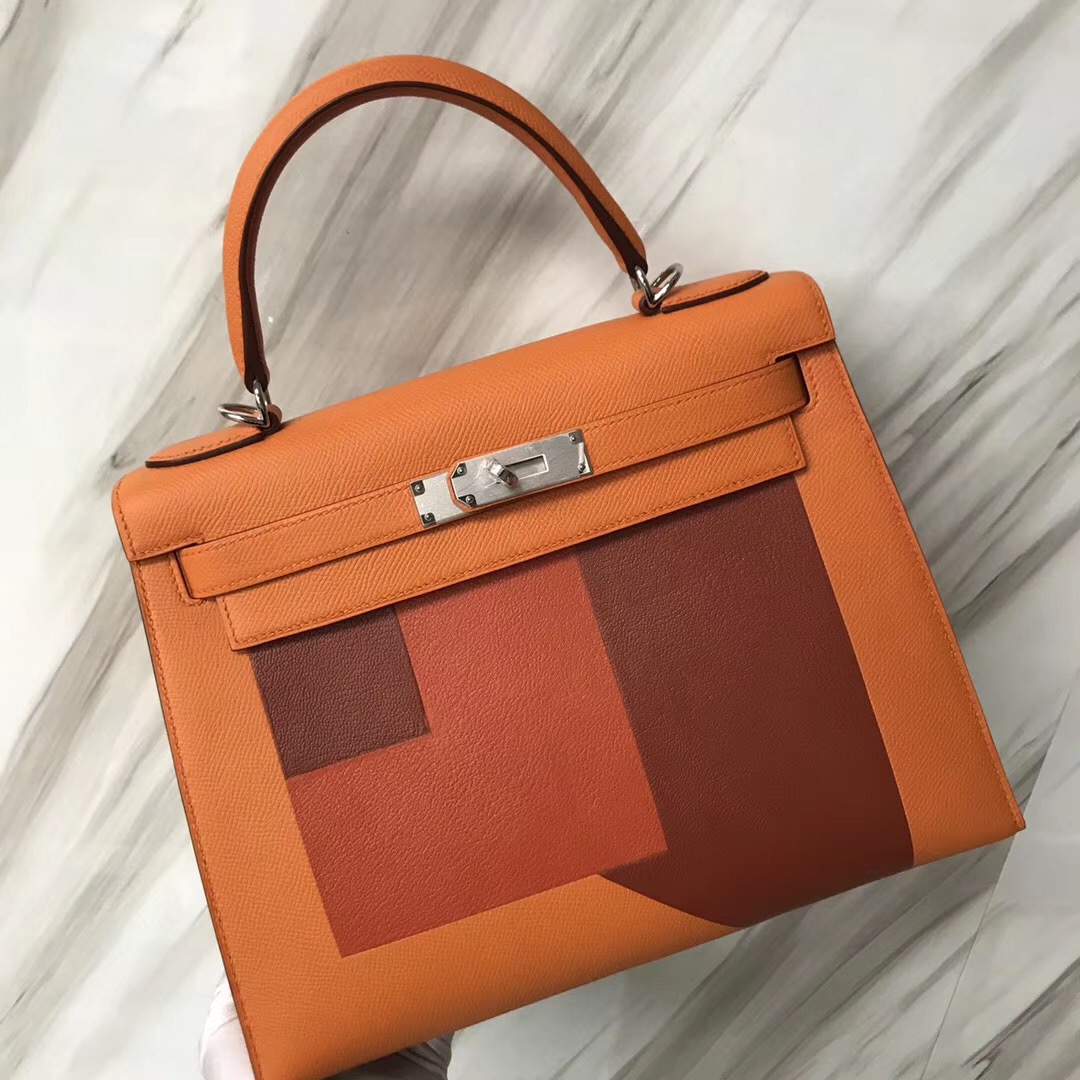 愛馬仕包包價格香港官網 Hermes Kelly Sellier 28cm 杏黃色 CK55愛馬仕紅/6C古銅色