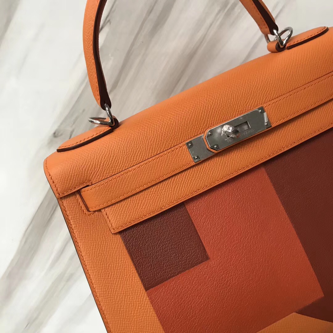 愛馬仕包包價格香港官網 Hermes Kelly Sellier 28cm 杏黃色 CK55愛馬仕紅/6C古銅色