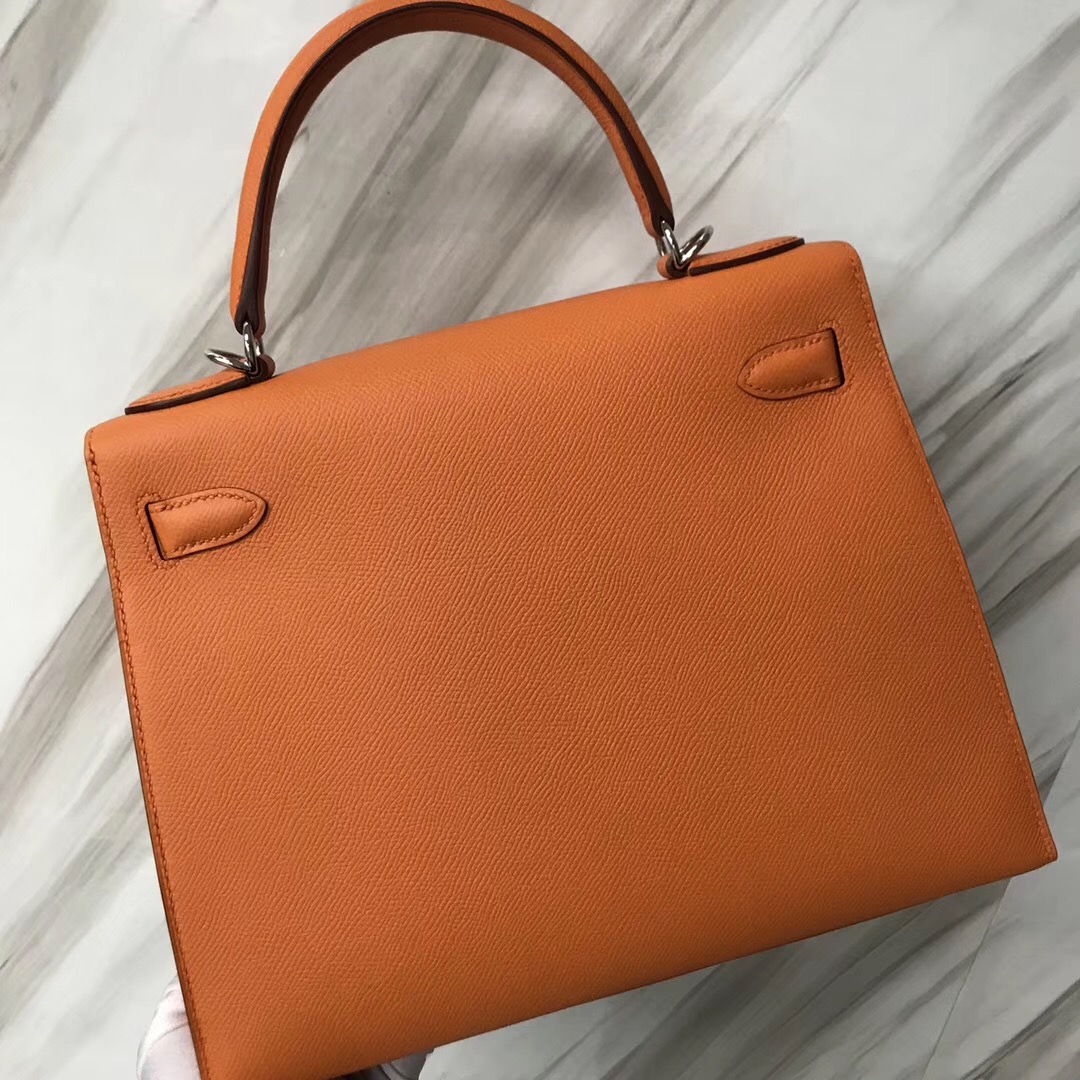 愛馬仕包包價格香港官網 Hermes Kelly Sellier 28cm 杏黃色 CK55愛馬仕紅/6C古銅色