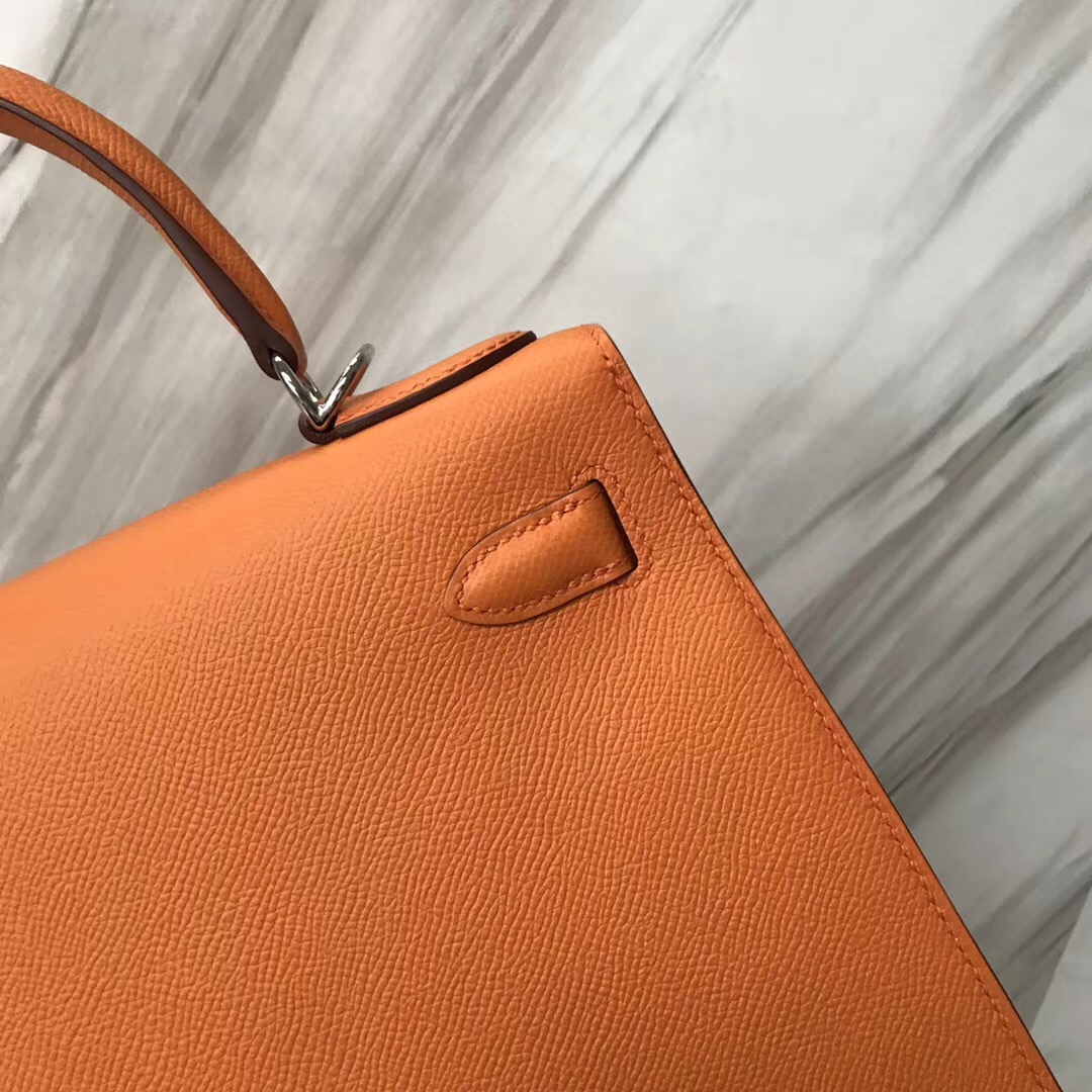 愛馬仕包包價格香港官網 Hermes Kelly Sellier 28cm 杏黃色 CK55愛馬仕紅/6C古銅色