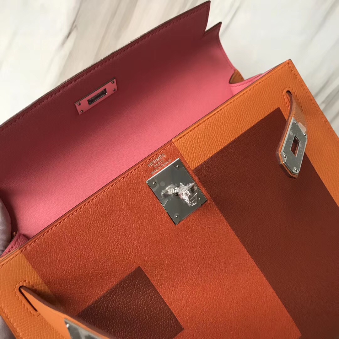 愛馬仕包包價格香港官網 Hermes Kelly Sellier 28cm 杏黃色 CK55愛馬仕紅/6C古銅色