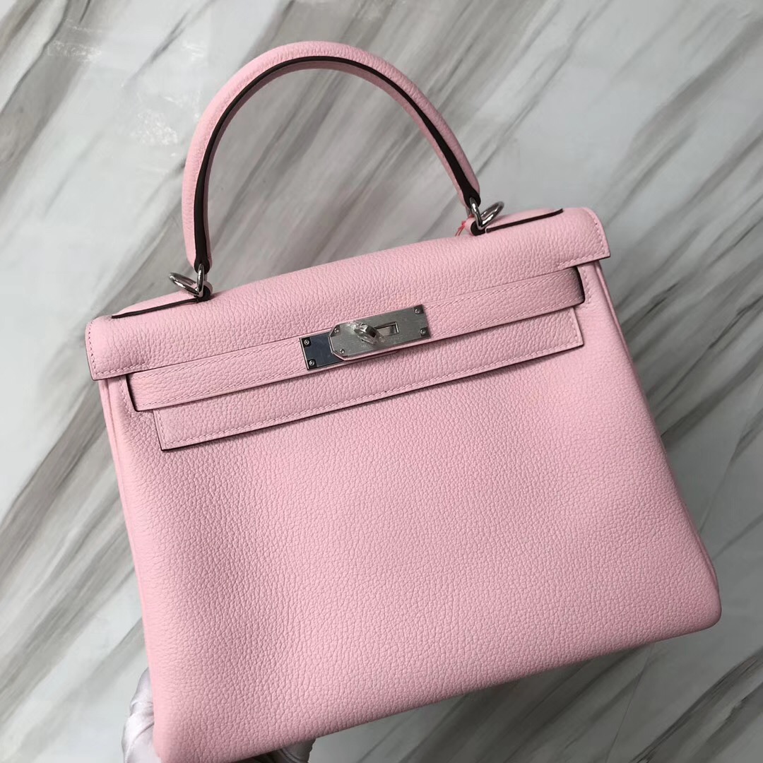 香港愛馬仕凱莉包包官網 Hermes Kelly 28cm 3Q新櫻花粉色 Rose Sakura