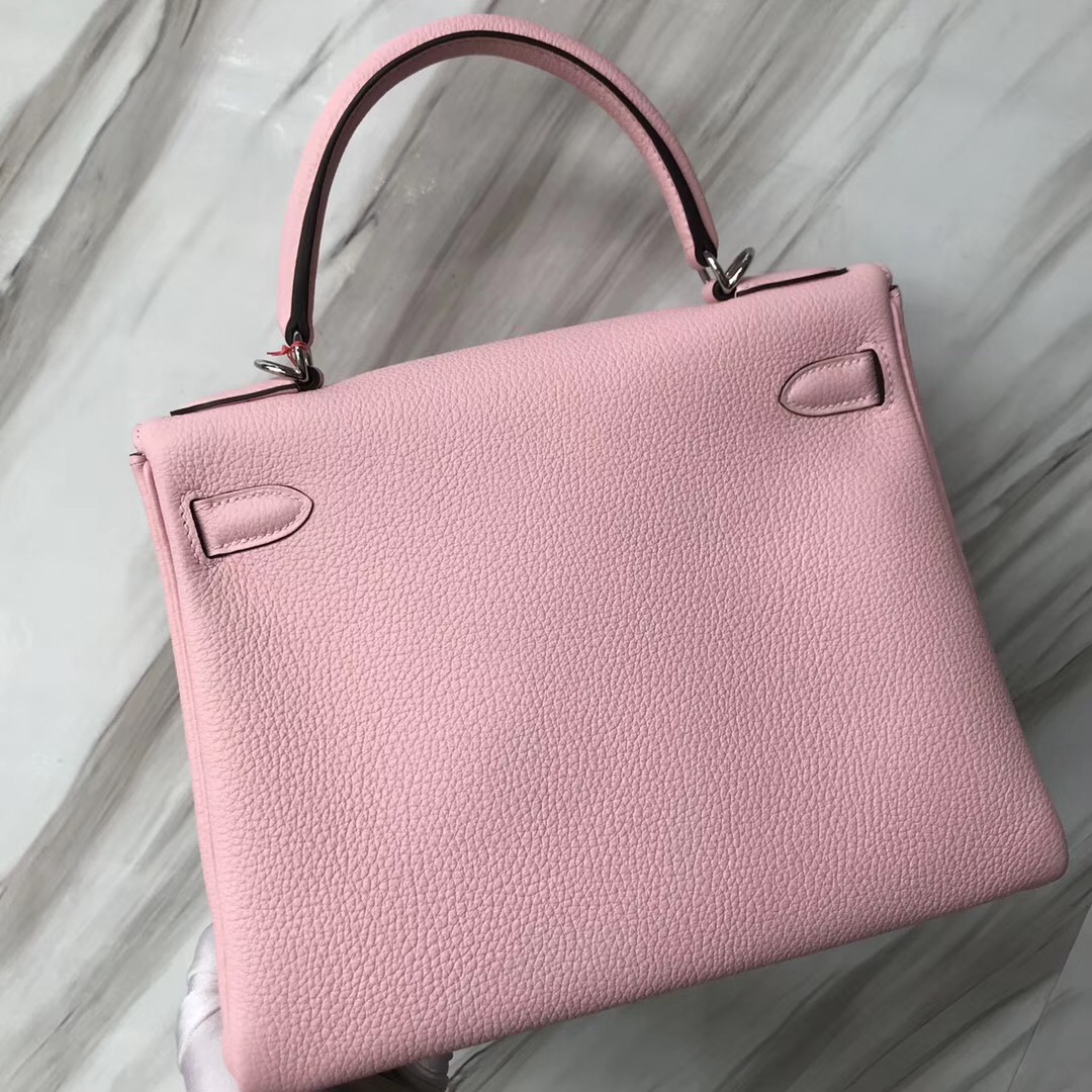 香港愛馬仕凱莉包包官網 Hermes Kelly 28cm 3Q新櫻花粉色 Rose Sakura