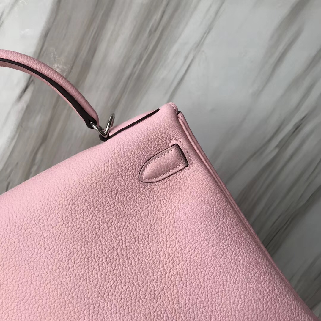 香港愛馬仕凱莉包包官網 Hermes Kelly 28cm 3Q新櫻花粉色 Rose Sakura