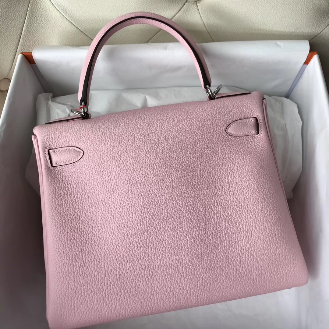 香港愛馬仕凱莉包包官網 Hermes Kelly 28cm 3Q新櫻花粉色 Rose Sakura