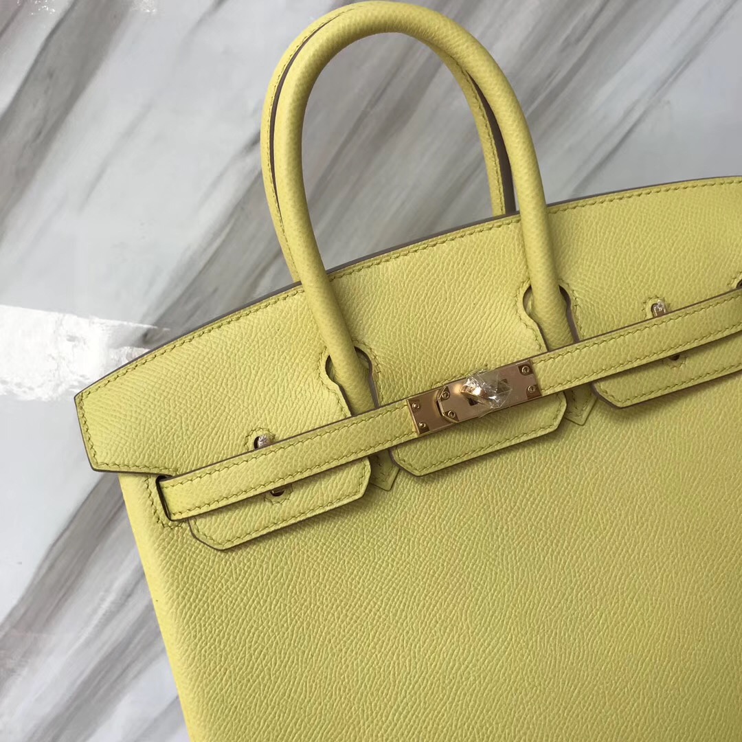 愛馬仕2019年D刻印鉑金包 Australia Hermes Birkin 25cm C9 Soupre 鵝蛋黃