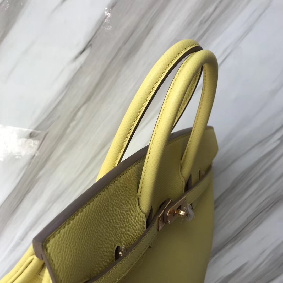 愛馬仕2019年D刻印鉑金包 Australia Hermes Birkin 25cm C9 Soupre 鵝蛋黃