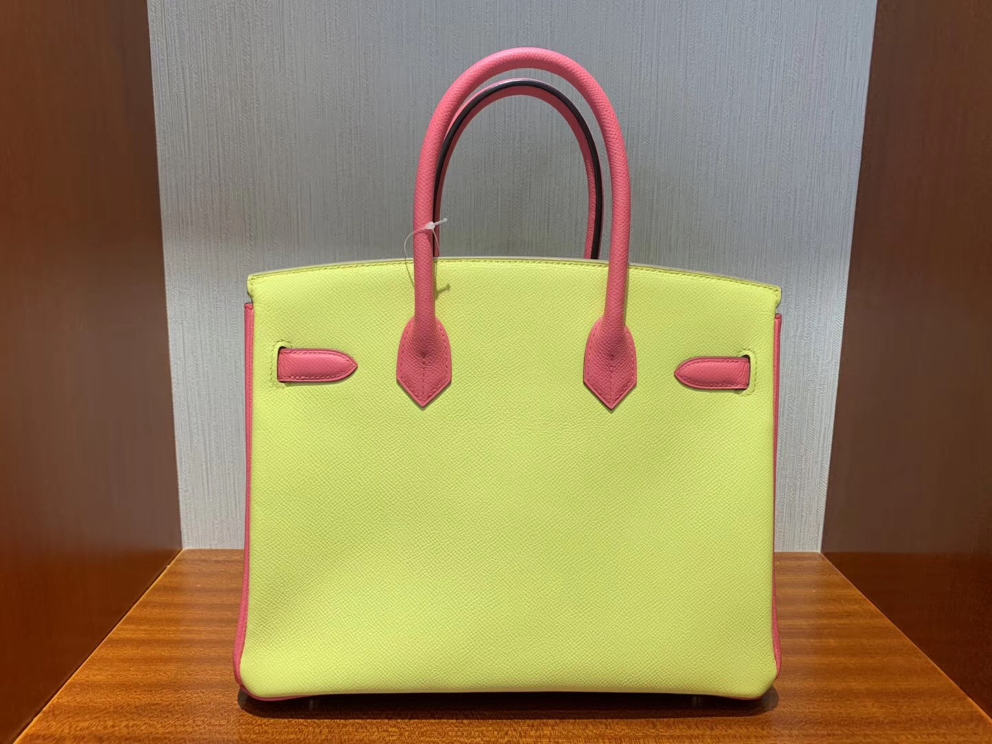 Singapore Hermes HSS Birkin 30cm C9 Soupre鹅蛋黄拼8W新唇膏粉 Rose azalee