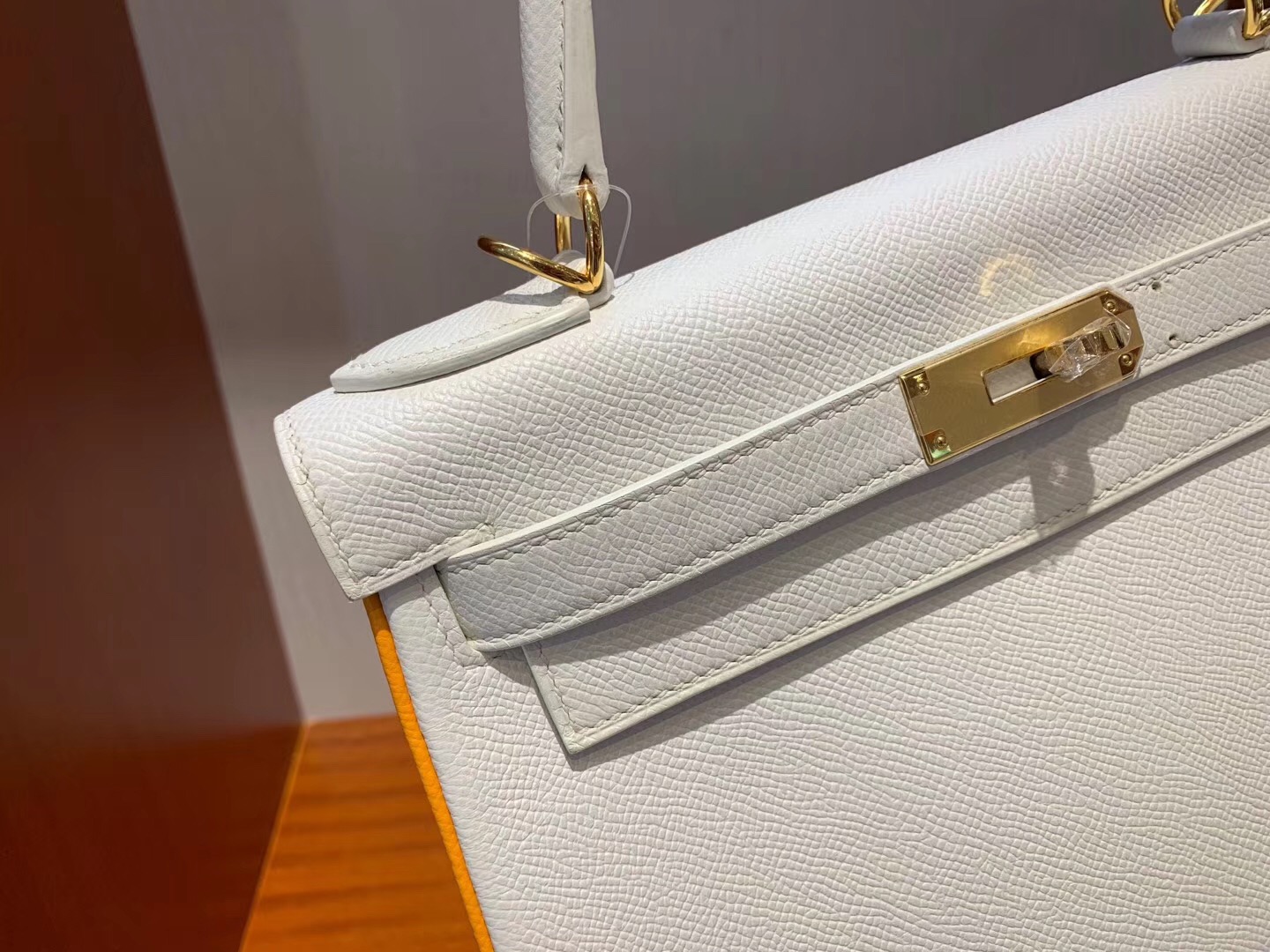 澳大利亞愛馬仕專賣店凱莉包 Hermes HSS Kelly Bag 28cm 01純白/CK93 Orange橙色