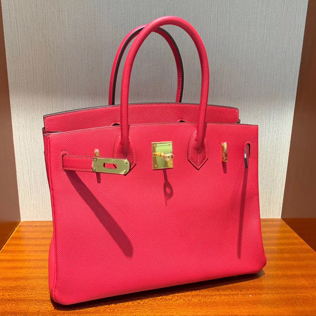 愛馬仕澳門四季名店專賣店 Hermes Birkin 30cm Epsom i6極致粉 Rose Extreme