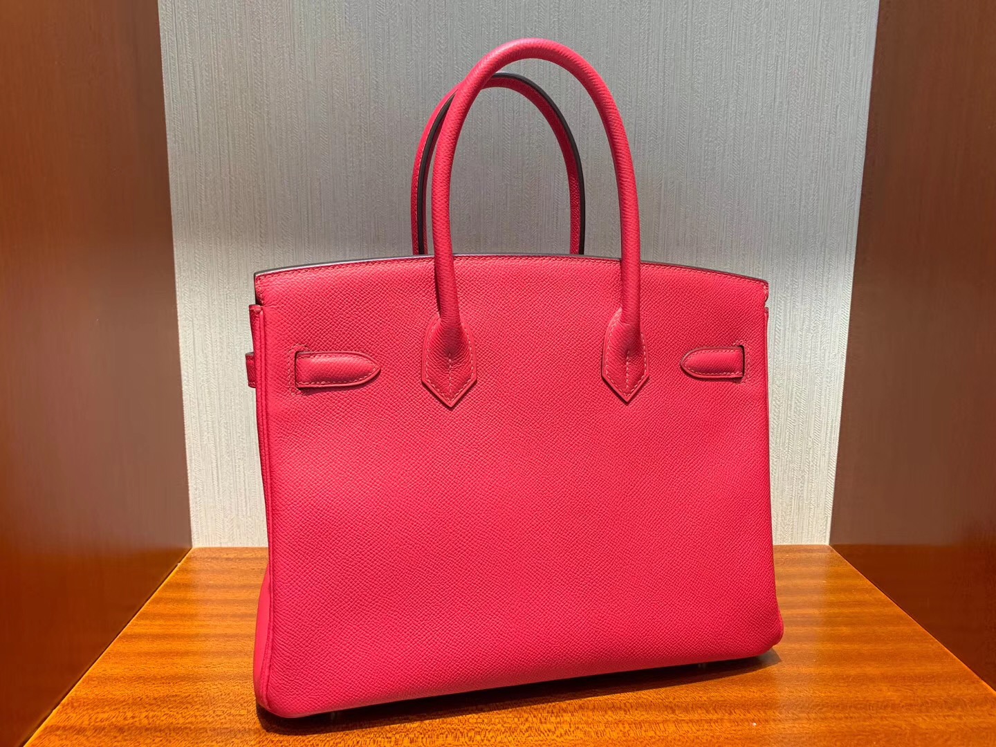 愛馬仕澳門四季名店專賣店 Hermes Birkin 30cm Epsom i6極致粉 Rose Extreme