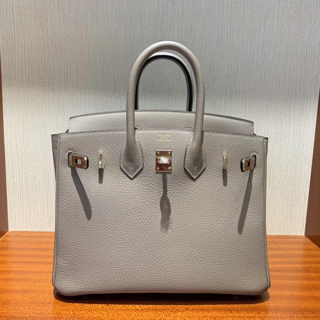 愛馬仕鉑金包 Hermes Birkin 25cm Togo M8瀝青灰 Griss Asphalte 玫瑰金扣