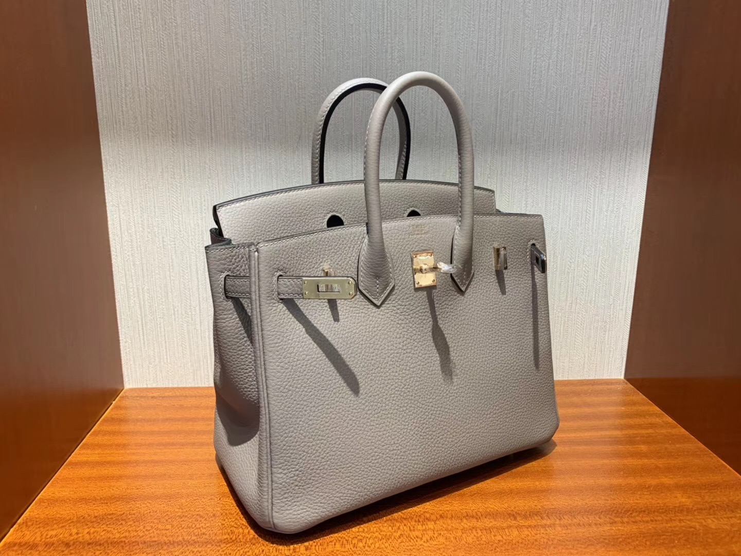 愛馬仕鉑金包 Hermes Birkin 25cm Togo M8瀝青灰 Griss Asphalte 玫瑰金扣