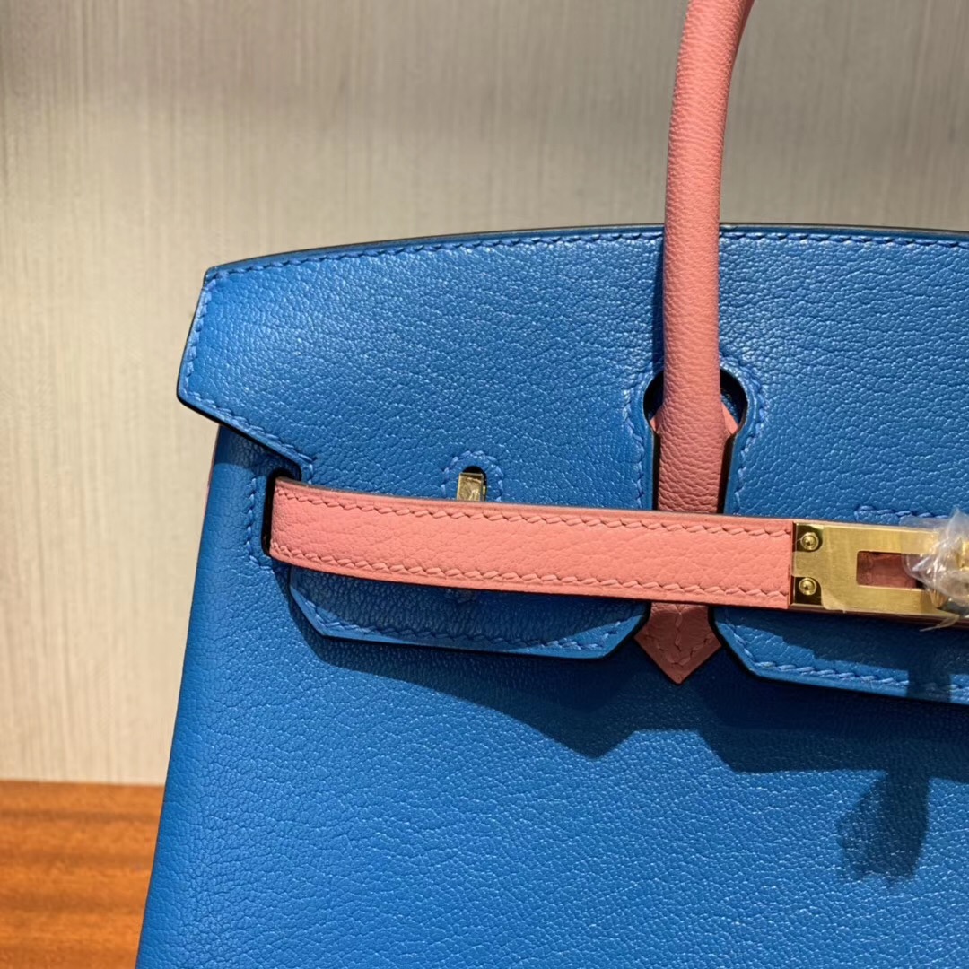 Singapore Hermes Birkin 25cm Hss Chevre 7Q Mykonos 1Q Rose Confetti