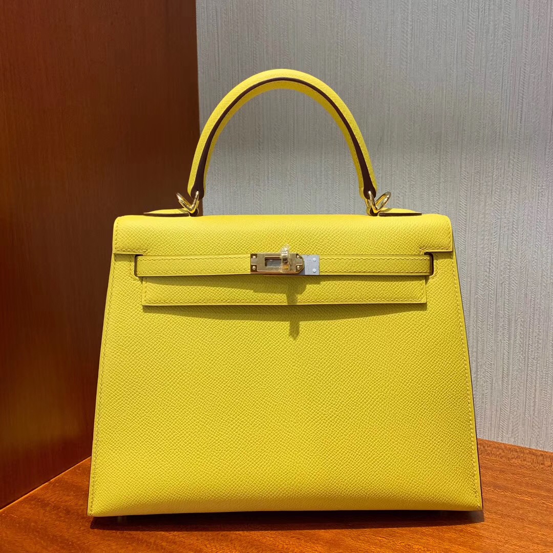 Hermès Singapore Takashimaya Kelly 25cm Epsom 9O那不勒斯黃 Jaune De Naples