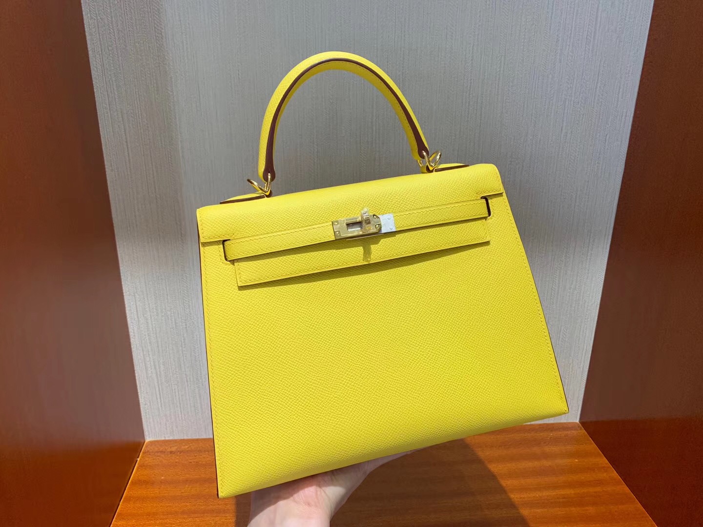 Hermès Singapore Takashimaya Kelly 25cm Epsom 9O那不勒斯黃 Jaune De Naples