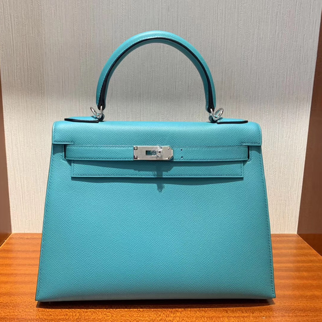 Hermès Singapore Takashimaya Hermes Kelly Bag 25cm 7F孔雀藍 Blue paon