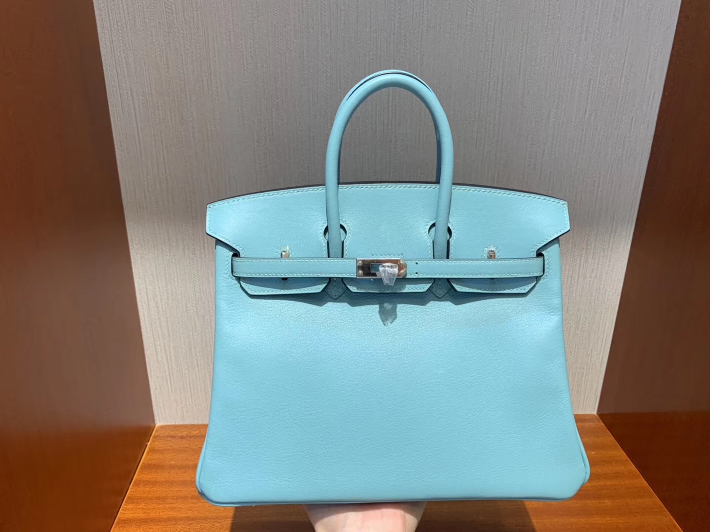 香港愛馬仕鉑金包價格 Hermes Birkin 25cm Swift 3P Blue Atoll馬卡龍藍