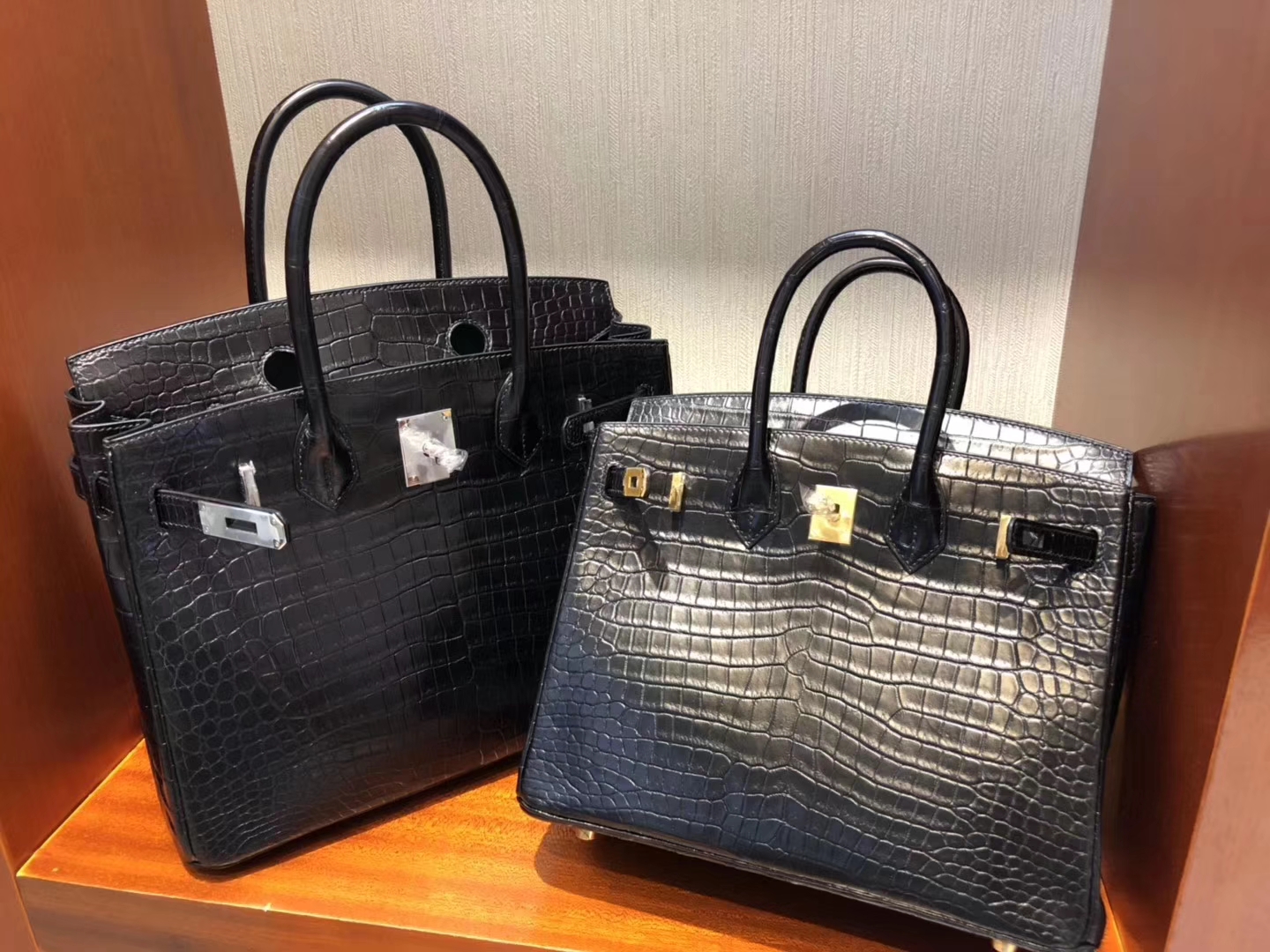 愛馬仕海港城專賣店 Hermes Birkin 30cm HCP霧面倒V 野生灣鱷  CK89黑色 Noir