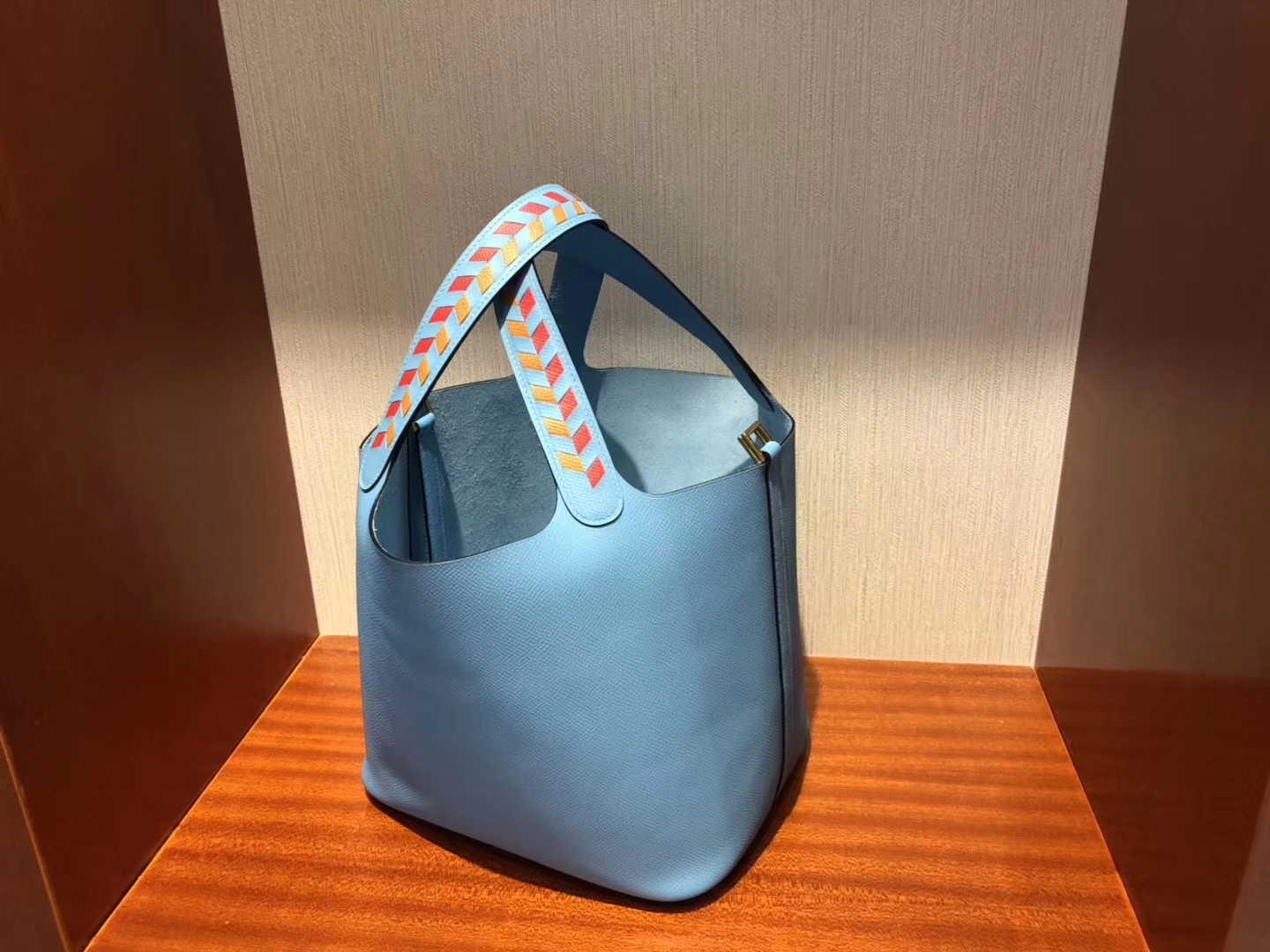 香港愛馬仕官網菜籃子包 Hermes Picotin Lock 18cm P3 北方藍 Blue de Nord