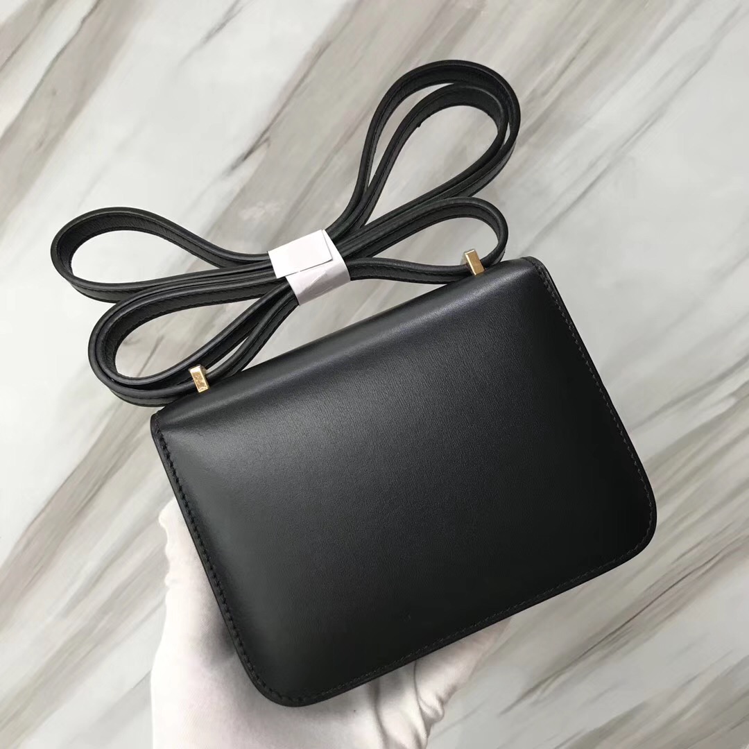 愛馬仕超迷妳康斯坦斯空姐包 Hermes Constance Mini 14cm Box CK89黑色