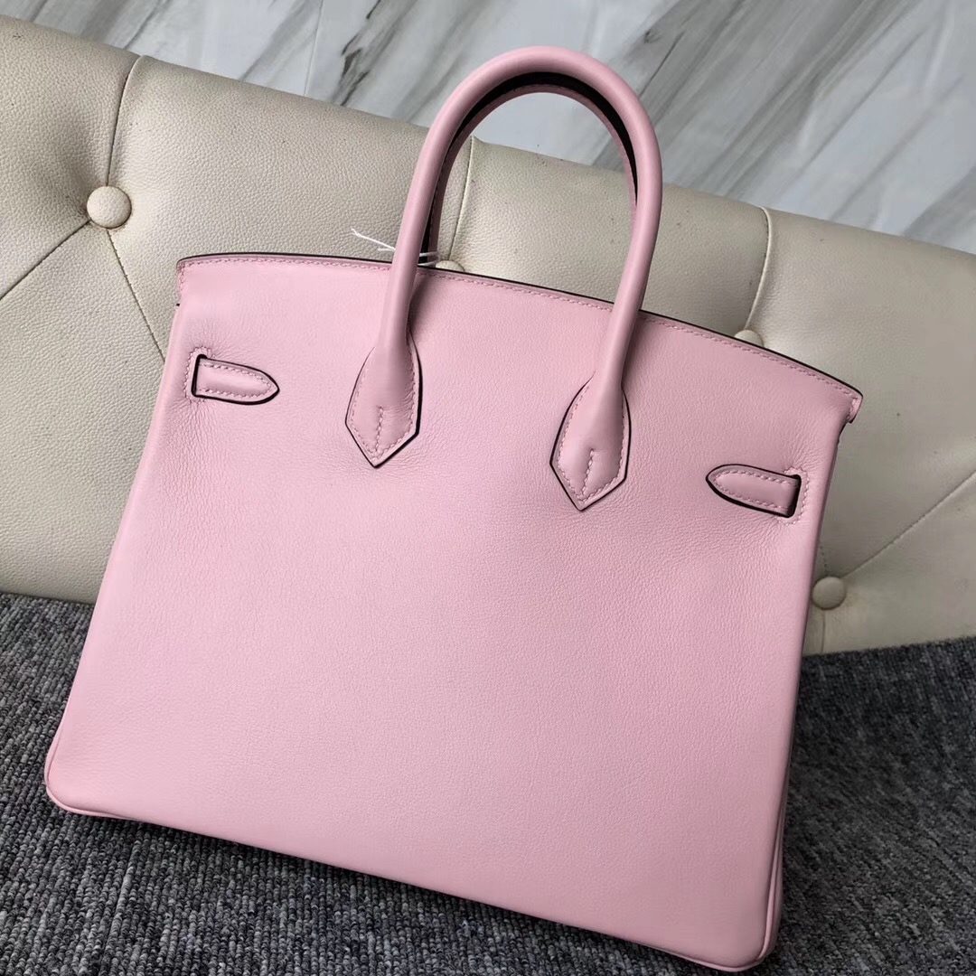 USA Hermès Birkin Bags 25CM 3Q新粉色 Rose Sakura 新樱花粉 Swift calfskin