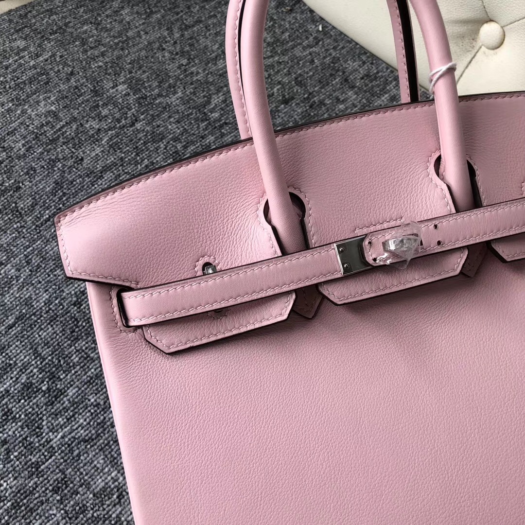 USA Hermès Birkin Bags 25CM 3Q新粉色 Rose Sakura 新樱花粉 Swift calfskin