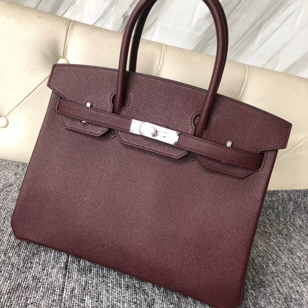 加拿大溫哥華愛馬仕 Canada Hermes Birkin 30cm CK57波爾多酒紅 Bordeaux