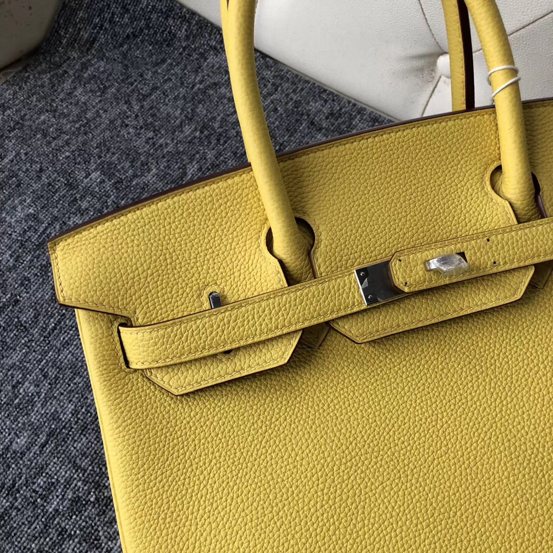 愛馬仕包包加拿大價格 Hermes Birkin 30cm 9O那不勒斯黃 Jaune De Naples