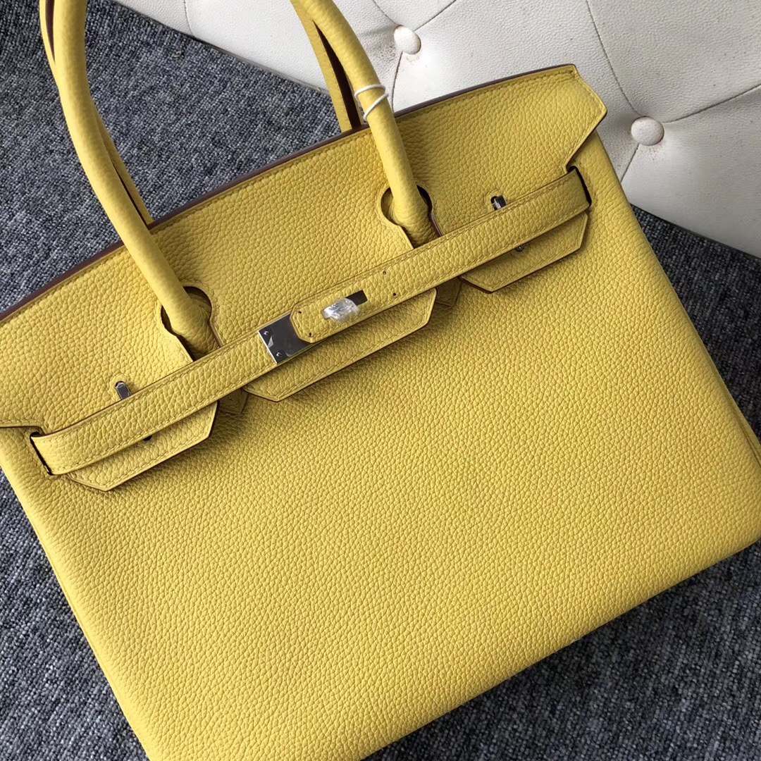 愛馬仕包包加拿大價格 Hermes Birkin 30cm 9O那不勒斯黃 Jaune De Naples