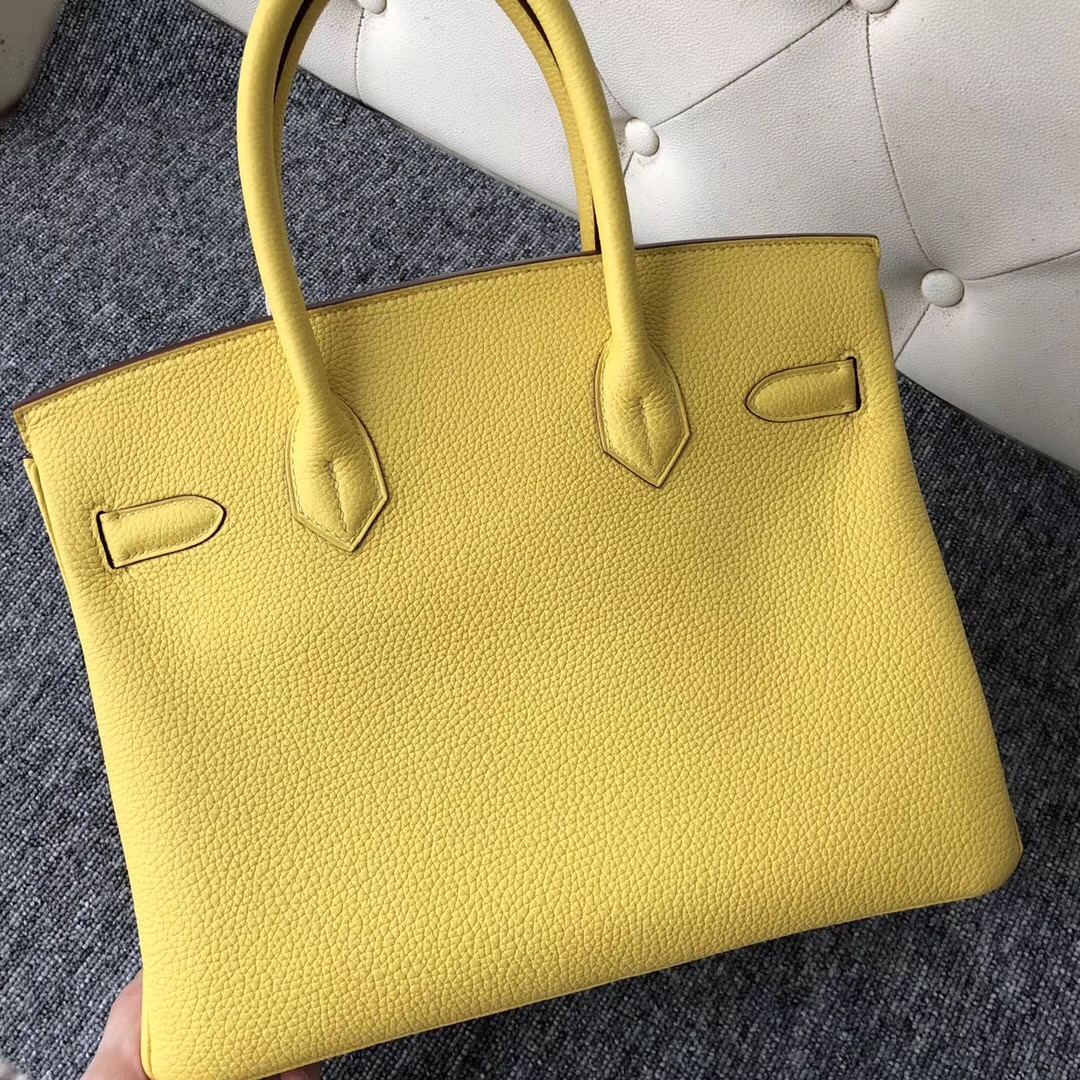 愛馬仕包包加拿大價格 Hermes Birkin 30cm 9O那不勒斯黃 Jaune De Naples