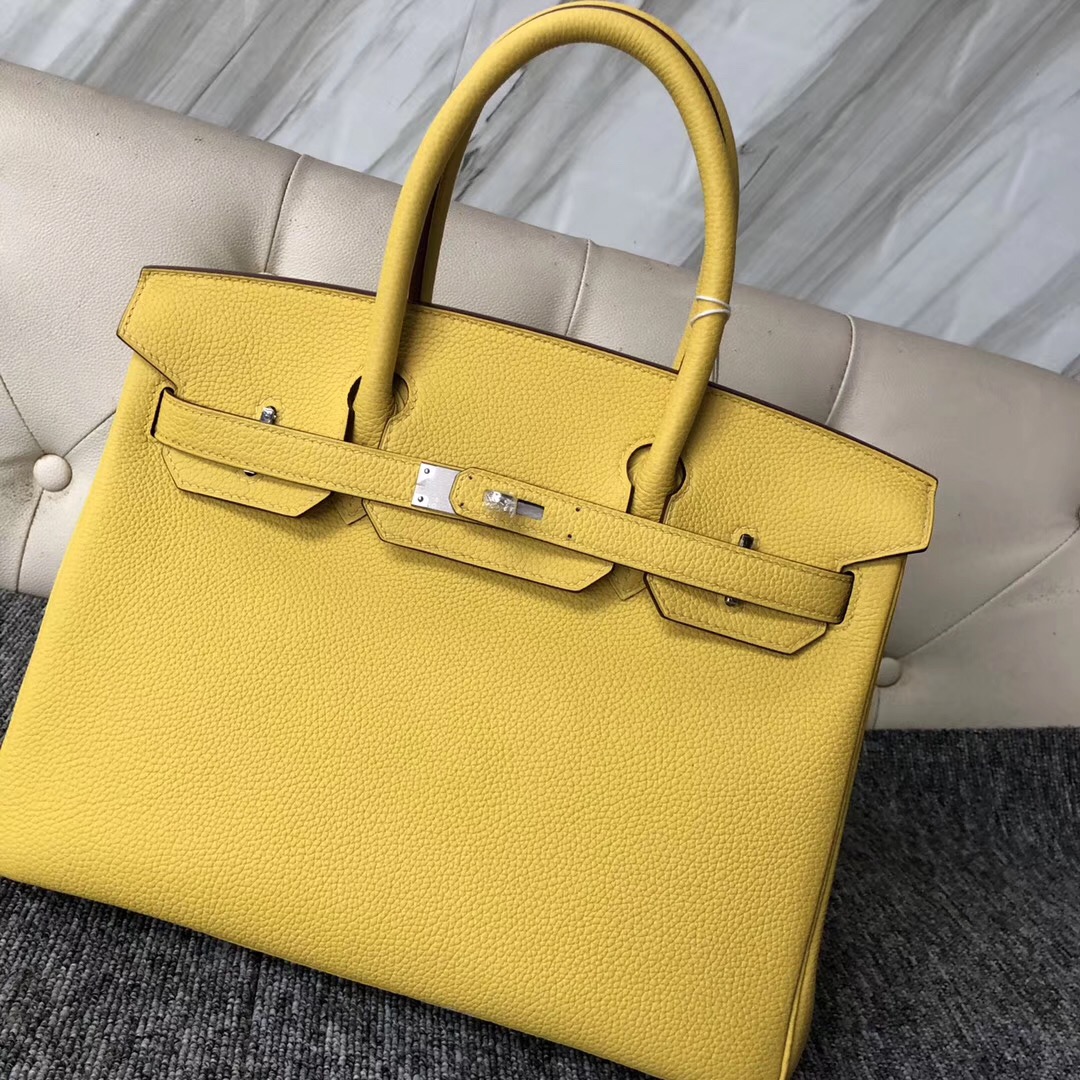 愛馬仕包包加拿大價格 Hermes Birkin 30cm 9O那不勒斯黃 Jaune De Naples