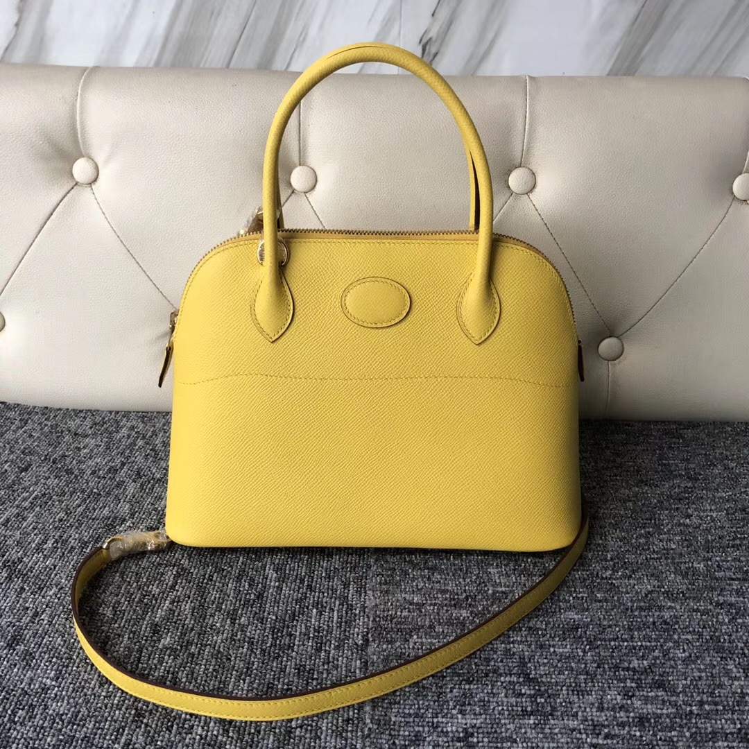 臺北愛馬仕保齡球包價格 Hermes Bolide 27cm 9O 那不勒斯黃 Jaune de Naples