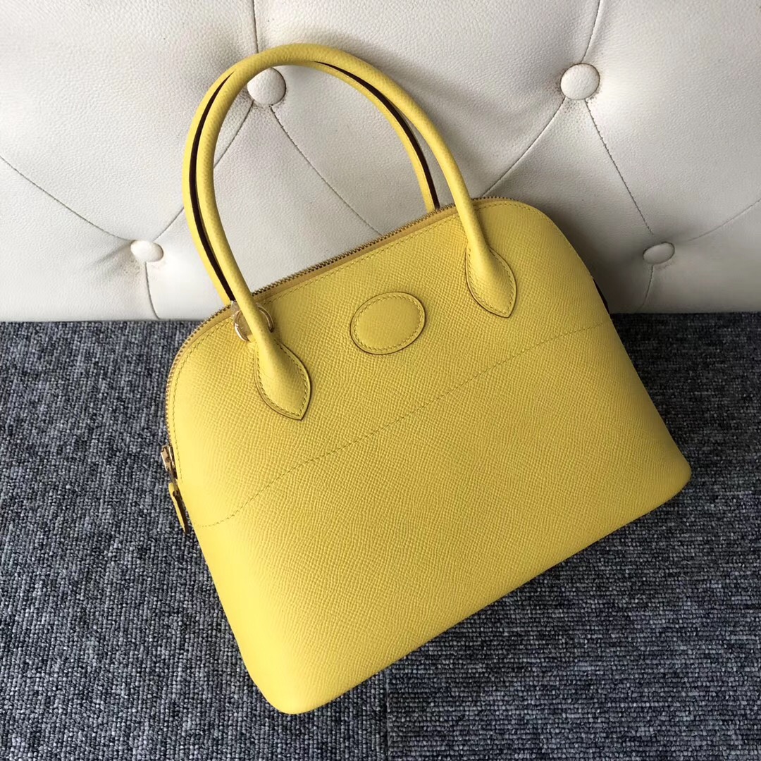 臺北愛馬仕保齡球包價格 Hermes Bolide 27cm 9O 那不勒斯黃 Jaune de Naples