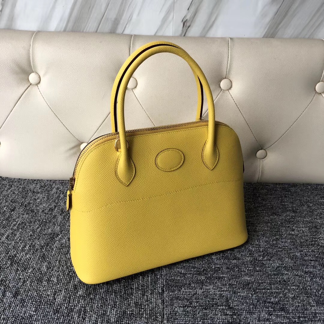 臺北愛馬仕保齡球包價格 Hermes Bolide 27cm 9O 那不勒斯黃 Jaune de Naples