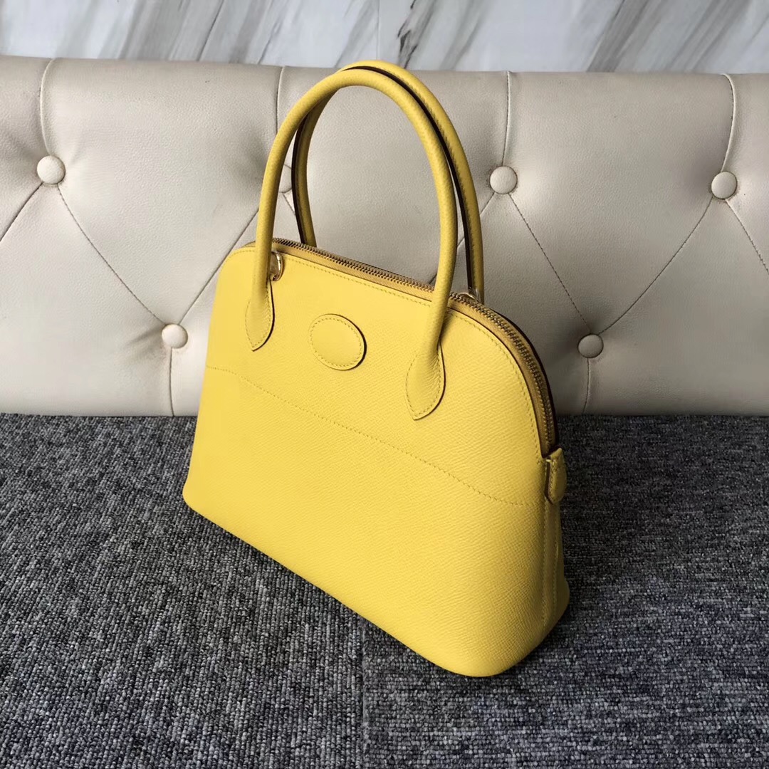 臺北愛馬仕保齡球包價格 Hermes Bolide 27cm 9O 那不勒斯黃 Jaune de Naples