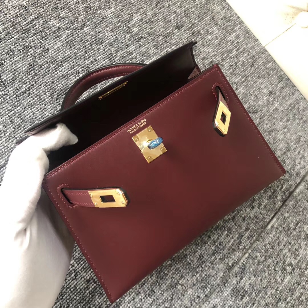 臺灣桃園愛馬仕 Taiwan Hermes Kelly mini二代 Box CK55愛馬仕紅 Rouge H