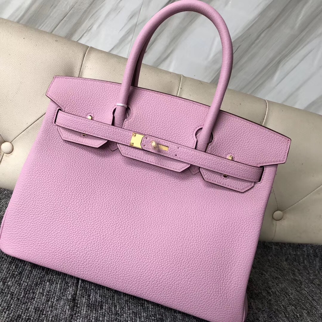 美國愛馬仕鉑金包價格 USA Hermes Birkin 30cm X9錦葵紫 Mauve Sylvestre