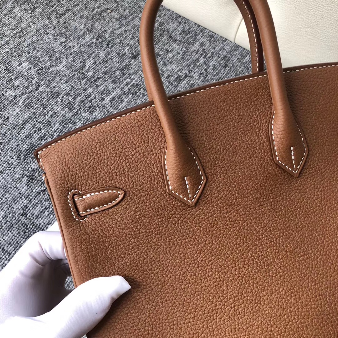 美國紐約愛馬仕鉑金包 USA Hermes Birkin 25cm CK37金棕色 Gold Togo皮