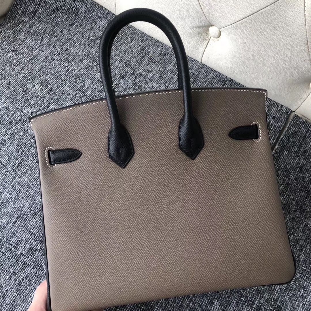 Australia Hermes Hss Birkin 25cm CK18大象灰 etoupe 拼 CK89黑色