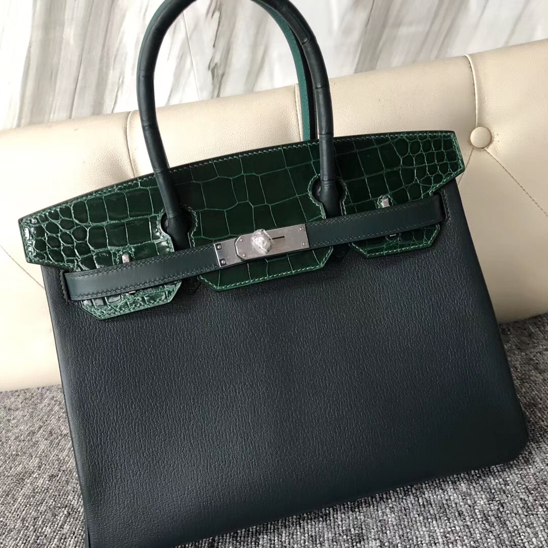 Australia Hermes HSS Birkin 30cm 限量八拼色 愛馬仕 1T泰坦綠 CK67祖母綠